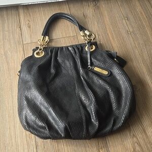 Cynthia Rowley Genuine Leather Snakeskin Print Satchel